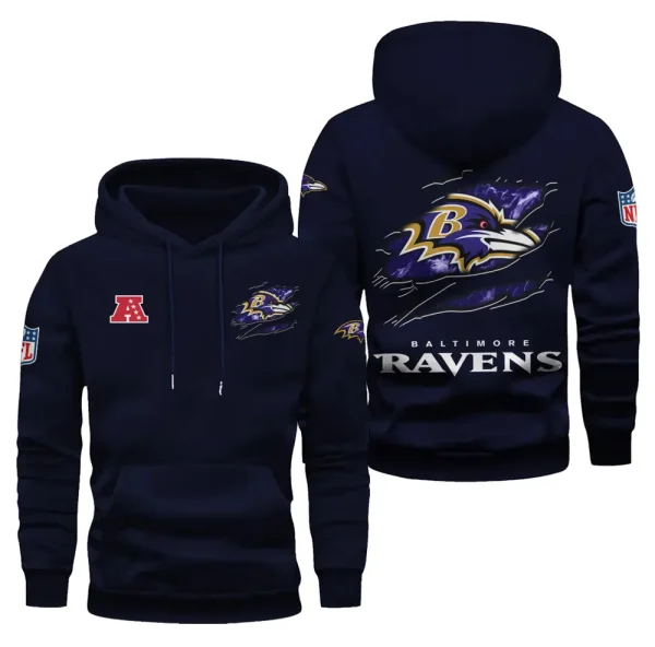 Baltimore Ravens Limited Edition Pocket Pullover Hoodie New 2025 AZ2DHD067 - Image 4