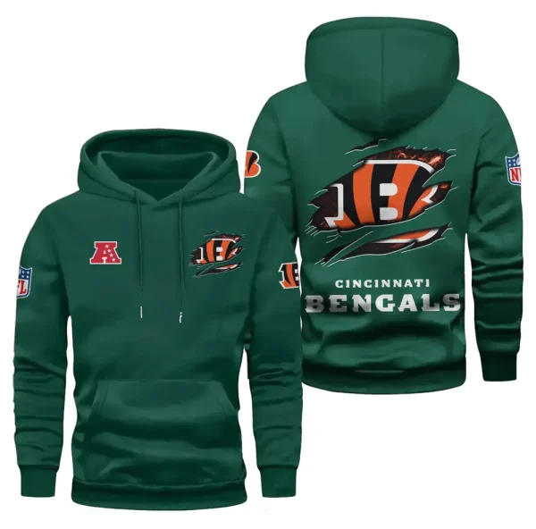 Cincinnati Bengals Limited Edition Pocket Pullover Hoodie New 2025 AZ2DHD071 - Image 3