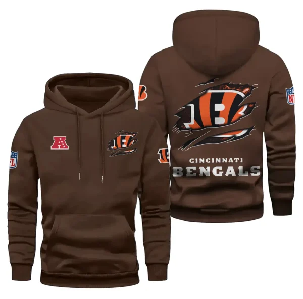 Cincinnati Bengals Limited Edition Pocket Pullover Hoodie New 2025 AZ2DHD071 - Image 5