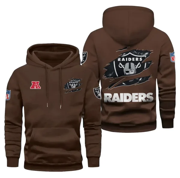 Las Vegas Raiders Limited Edition Pocket Pullover Hoodie New 2025 AZ2DHD081 - Image 3