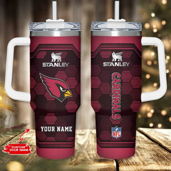 Arizona Cardinals Simple Modem 40oz Tumbler With Handle And Straw Lid AZC40OZT677