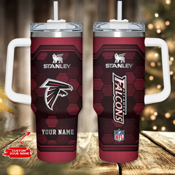 Atlanta Falcons Simple Modem 40oz Tumbler With Handle And Straw Lid AZC40OZT678