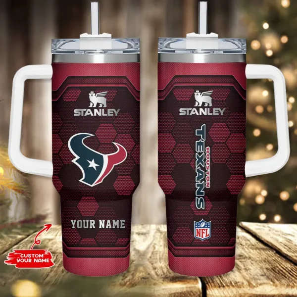 Houston Texans Simple Modem 40oz Tumbler With Handle And Straw Lid AZC40OZT689