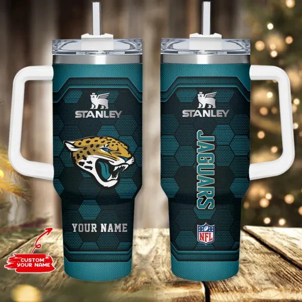 Jacksonville Jaguars Simple Modem 40oz Tumbler With Handle And Straw Lid AZC40OZT691