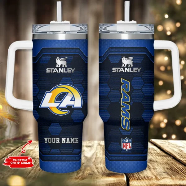 Los Angeles Rams Simple Modem 40oz Tumbler With Handle And Straw Lid AZC40OZT695