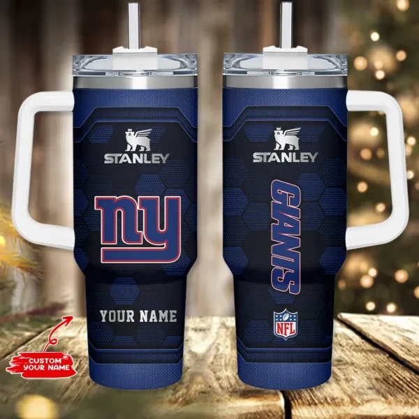 New York Giants Simple Modem 40oz Tumbler With Handle And Straw Lid AZC40OZT700