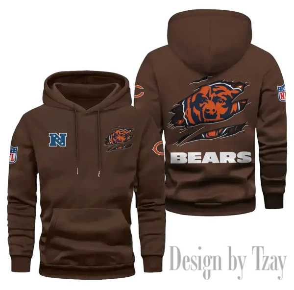 Chicago Bears Limited Edition Pocket Pullover Hoodie New 2025 AZ2DHD070 - Image 3