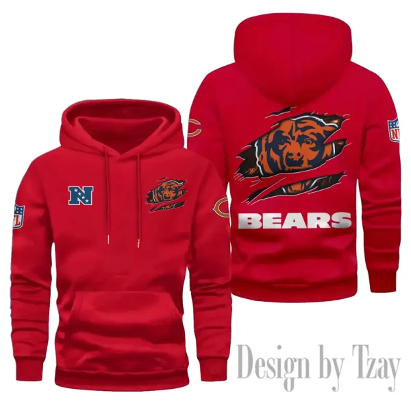 Chicago Bears Limited Edition Pocket Pullover Hoodie New 2025 AZ2DHD070 - Image 4