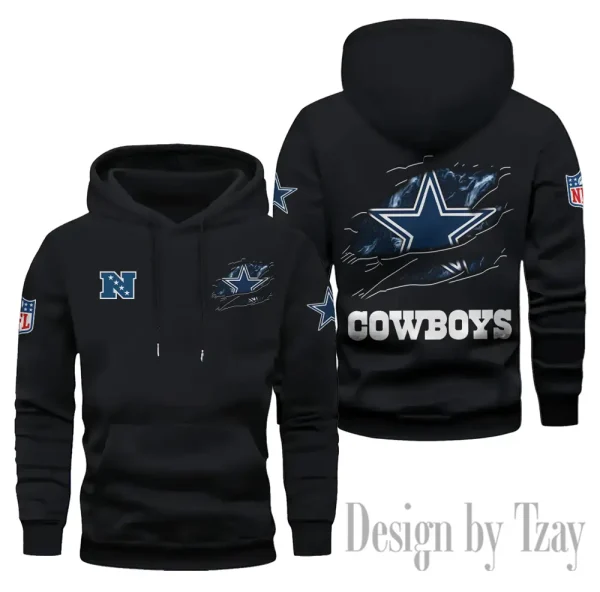 Dallas Cowboys Limited Edition Pocket Pullover Hoodie New 2025 AZ2DHD073 - Image 2