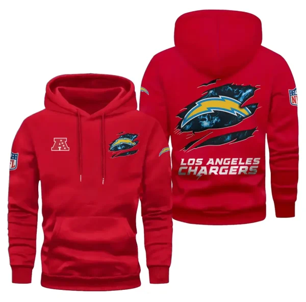 Los Angeles Chargers Limited Edition Pocket Pullover Hoodie New 2025 AZ2DHD082 - Image 4
