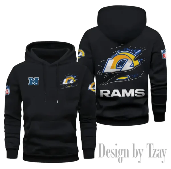 Los Angeles Rams Limited Edition Pocket Pullover Hoodie New 2025 AZ2DHD083 - Image 2