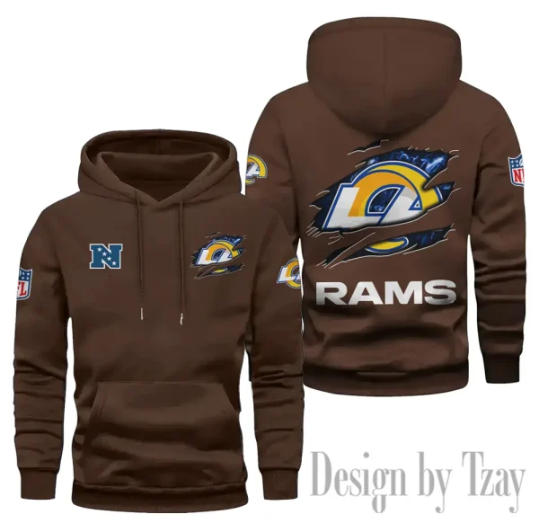 Los Angeles Rams Limited Edition Pocket Pullover Hoodie New 2025 AZ2DHD083 - Image 3