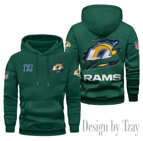 Los Angeles Rams Limited Edition Pocket Pullover Hoodie New 2025 AZ2DHD083 - Image 5