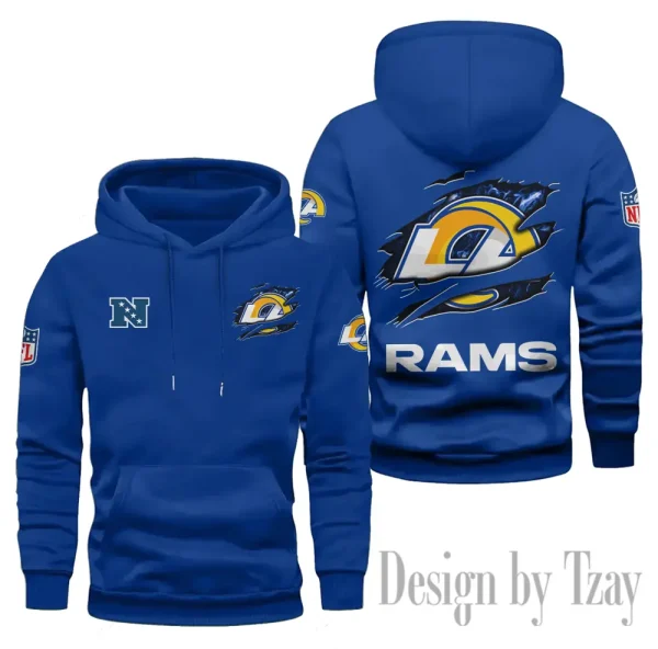 Los Angeles Rams Limited Edition Pocket Pullover Hoodie New 2025 AZ2DHD083 - Image 6