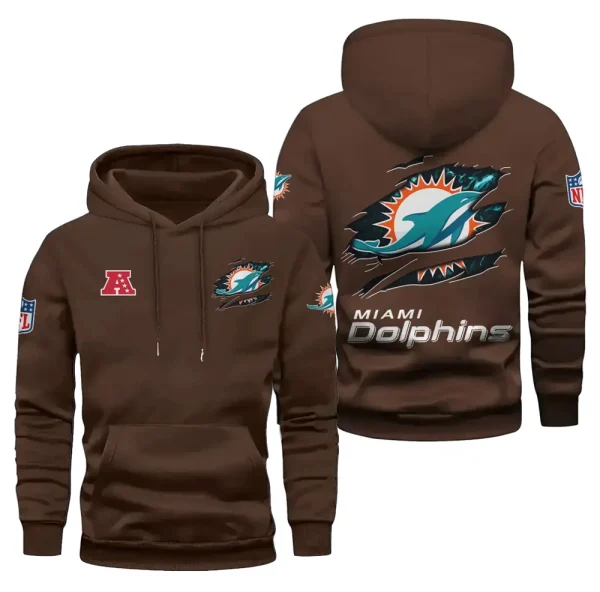 Miami Dolphins Limited Edition Pocket Pullover Hoodie New 2025 AZ2DHD084 - Image 2