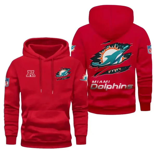 Miami Dolphins Limited Edition Pocket Pullover Hoodie New 2025 AZ2DHD084 - Image 5