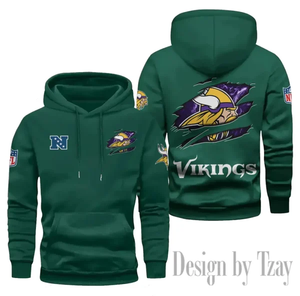 Minnesota Vikings Limited Edition Pocket Pullover Hoodie New 2025 AZ2DHD085 - Image 2