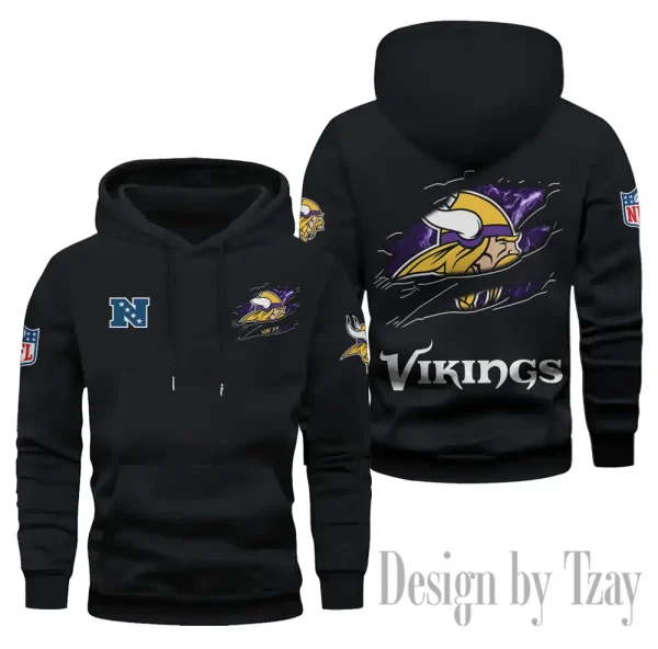 Minnesota Vikings Limited Edition Pocket Pullover Hoodie New 2025 AZ2DHD085 - Image 5
