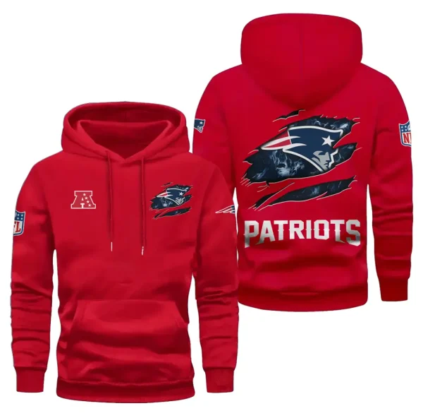 New England Patriots Limited Edition Pocket Pullover Hoodie New 2025 AZ2DHD086