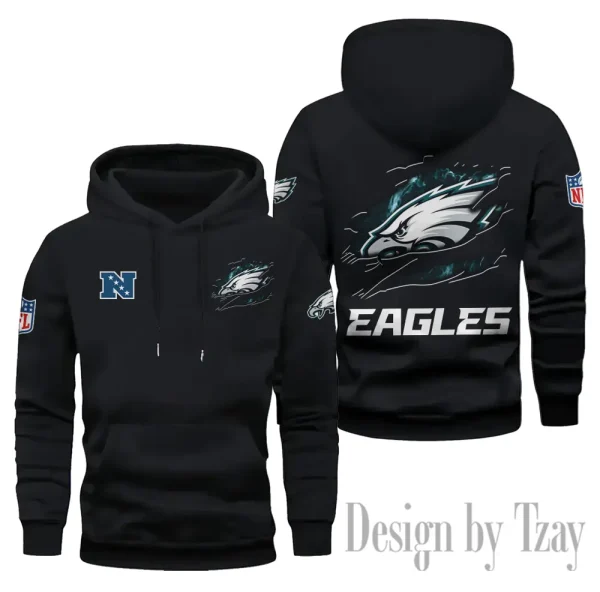 Philadelphia Eagles Limited Edition Pocket Pullover Hoodie New 2025 AZ2DHD090 - Image 3
