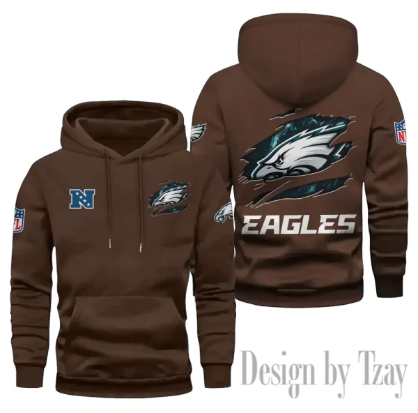 Philadelphia Eagles Limited Edition Pocket Pullover Hoodie New 2025 AZ2DHD090 - Image 4