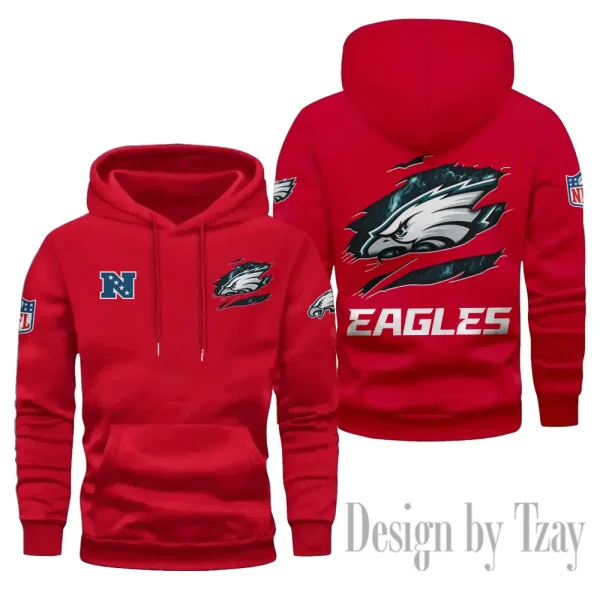 Philadelphia Eagles Limited Edition Pocket Pullover Hoodie New 2025 AZ2DHD090 - Image 5