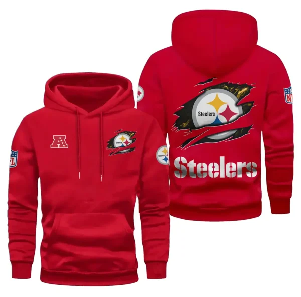 Pittsburgh Steelers Limited Edition Pocket Pullover Hoodie New 2025 AZ2DHD091 - Image 4