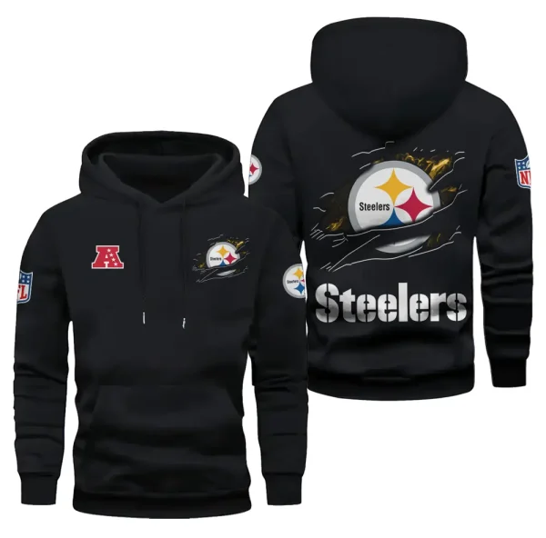 Pittsburgh Steelers Limited Edition Pocket Pullover Hoodie New 2025 AZ2DHD091 - Image 5