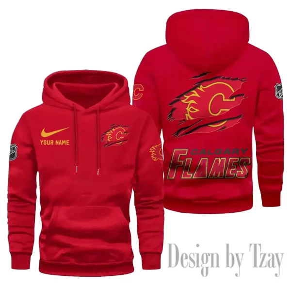 Calgary Flames Limited Edition Pocket Pullover Hoodie New 2025 AZ2DHD099 - Image 2