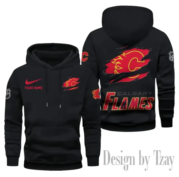 Calgary Flames Limited Edition Pocket Pullover Hoodie New 2025 AZ2DHD099 - Image 4
