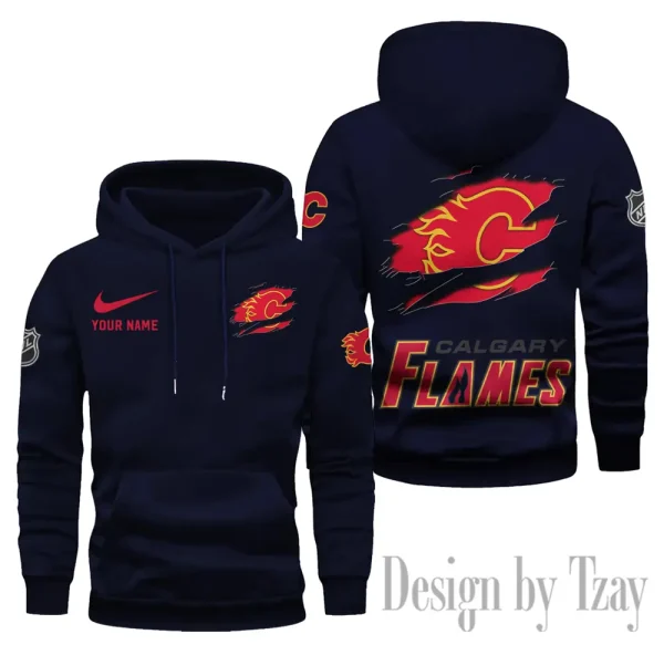 Calgary Flames Limited Edition Pocket Pullover Hoodie New 2025 AZ2DHD099 - Image 5