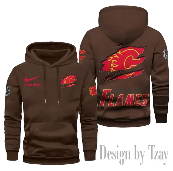 Calgary Flames Limited Edition Pocket Pullover Hoodie New 2025 AZ2DHD099 - Image 6