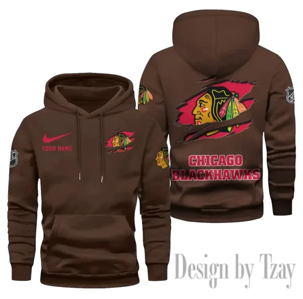 Chicago Blackhawks Limited Edition Pocket Pullover Hoodie New 2025 AZ2DHD101