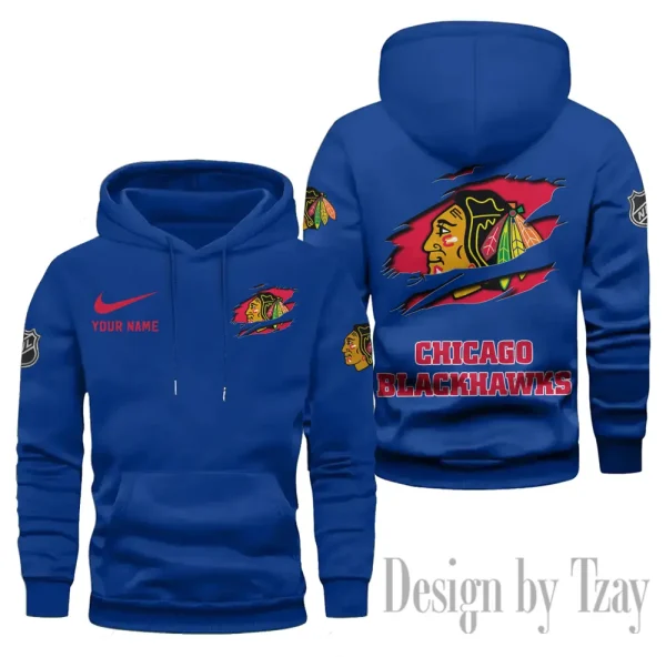 Chicago Blackhawks Limited Edition Pocket Pullover Hoodie New 2025 AZ2DHD101 - Image 3