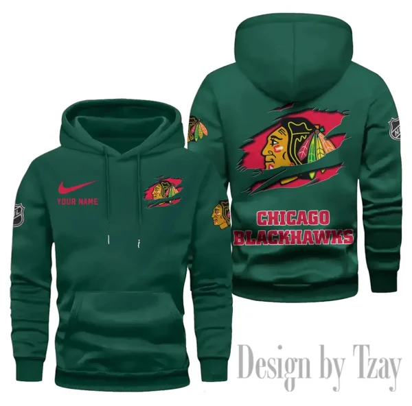 Chicago Blackhawks Limited Edition Pocket Pullover Hoodie New 2025 AZ2DHD101 - Image 5