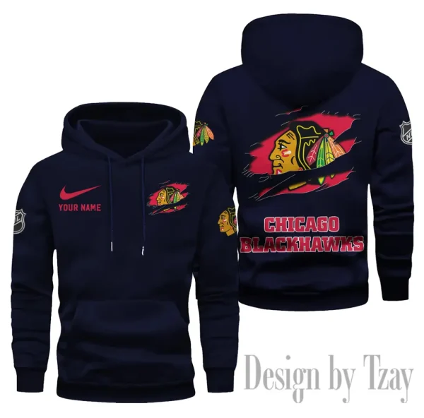 Chicago Blackhawks Limited Edition Pocket Pullover Hoodie New 2025 AZ2DHD101 - Image 6