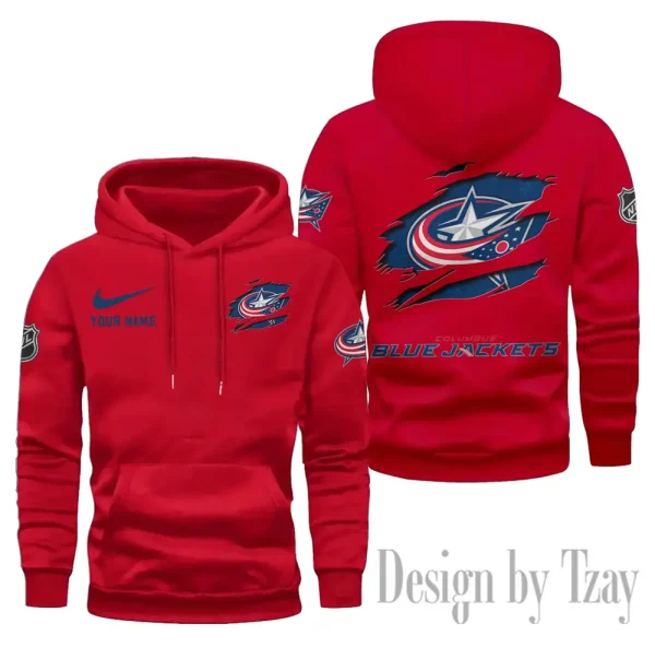 Columbus Blue Jackets Limited Edition Pocket Pullover Hoodie New 2025 AZ2DHD103 - Image 4