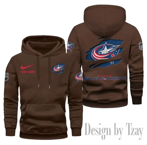 Columbus Blue Jackets Limited Edition Pocket Pullover Hoodie New 2025 AZ2DHD103 - Image 5