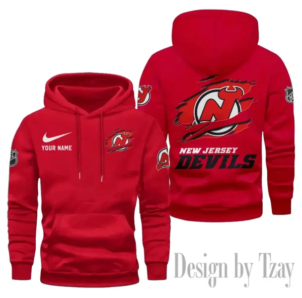 New Jersey Devils Limited Edition Pocket Pullover Hoodie New 2025 AZ2DHD111 - Image 2