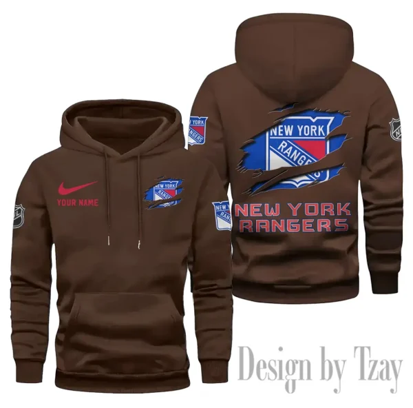 New York Rangers Limited Edition Pocket Pullover Hoodie New 2025 AZ2DHD113 - Image 2