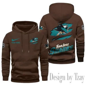 San Jose Sharks Limited Edition Pocket Pullover Hoodie New 2025 AZ2DHD117