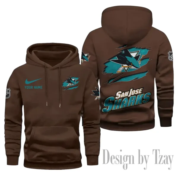 San Jose Sharks Limited Edition Pocket Pullover Hoodie New 2025 AZ2DHD117