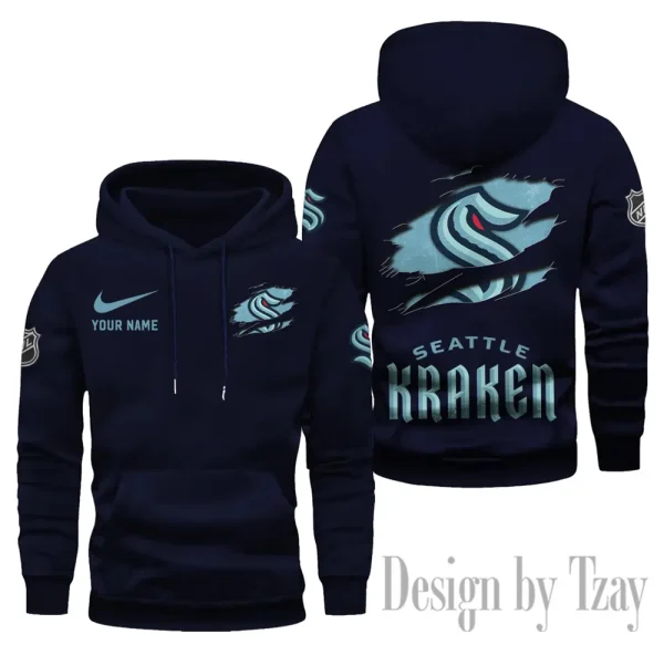 Seattle Kraken Limited Edition Pocket Pullover Hoodie New 2025 AZ2DHD118 - Image 2