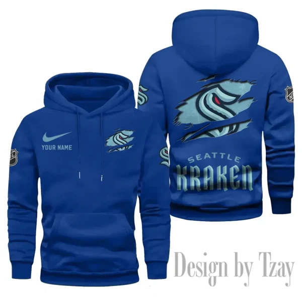 Seattle Kraken Limited Edition Pocket Pullover Hoodie New 2025 AZ2DHD118 - Image 3