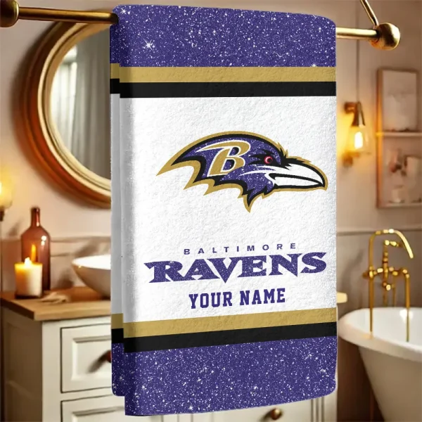 Baltimore Ravens  New Bath Towel Custom Any Name Gift For Fan SPTNBATHTOWEL234