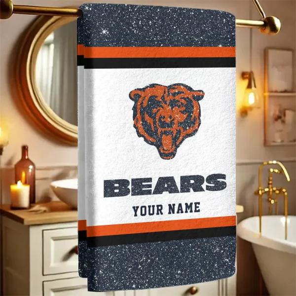 Chicago Bears  New Bath Towel Custom Any Name Gift For Fan SPTNBATHTOWEL237