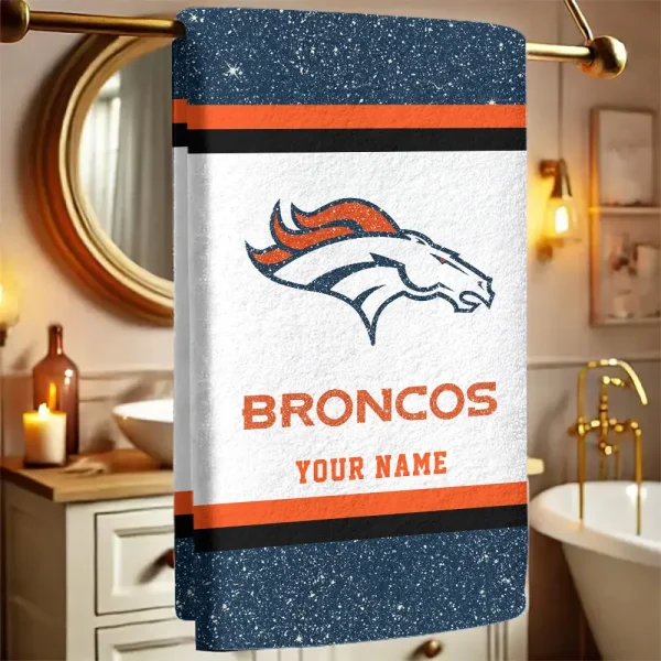 Denver Broncos  New Bath Towel Custom Any Name Gift For Fan SPTNBATHTOWEL241
