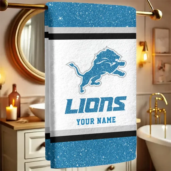 Detroit Lions  New Bath Towel Custom Any Name Gift For Fan SPTNBATHTOWEL242