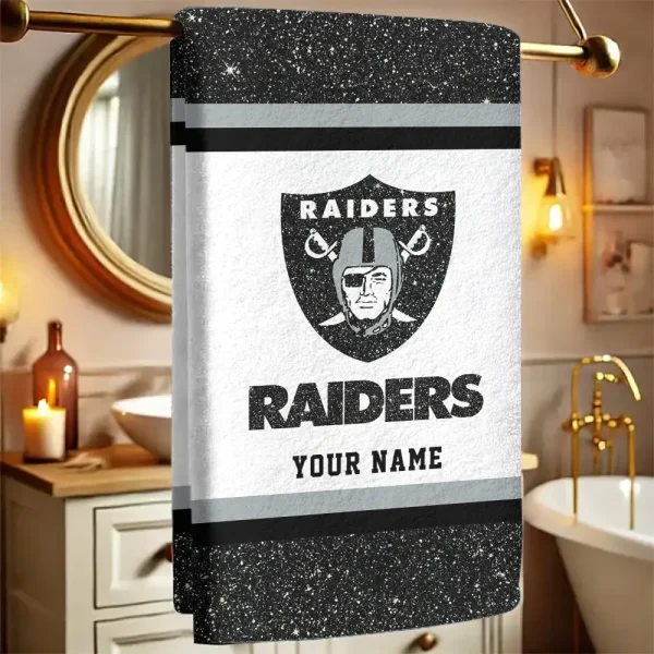 Las Vegas Raiders  New Bath Towel Custom Any Name Gift For Fan SPTNBATHTOWEL248