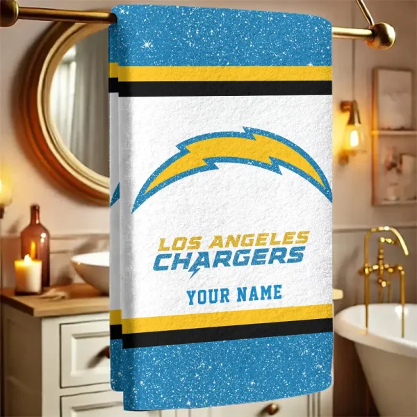 Los Angeles Chargers  New Bath Towel Custom Any Name Gift For Fan SPTNBATHTOWEL249